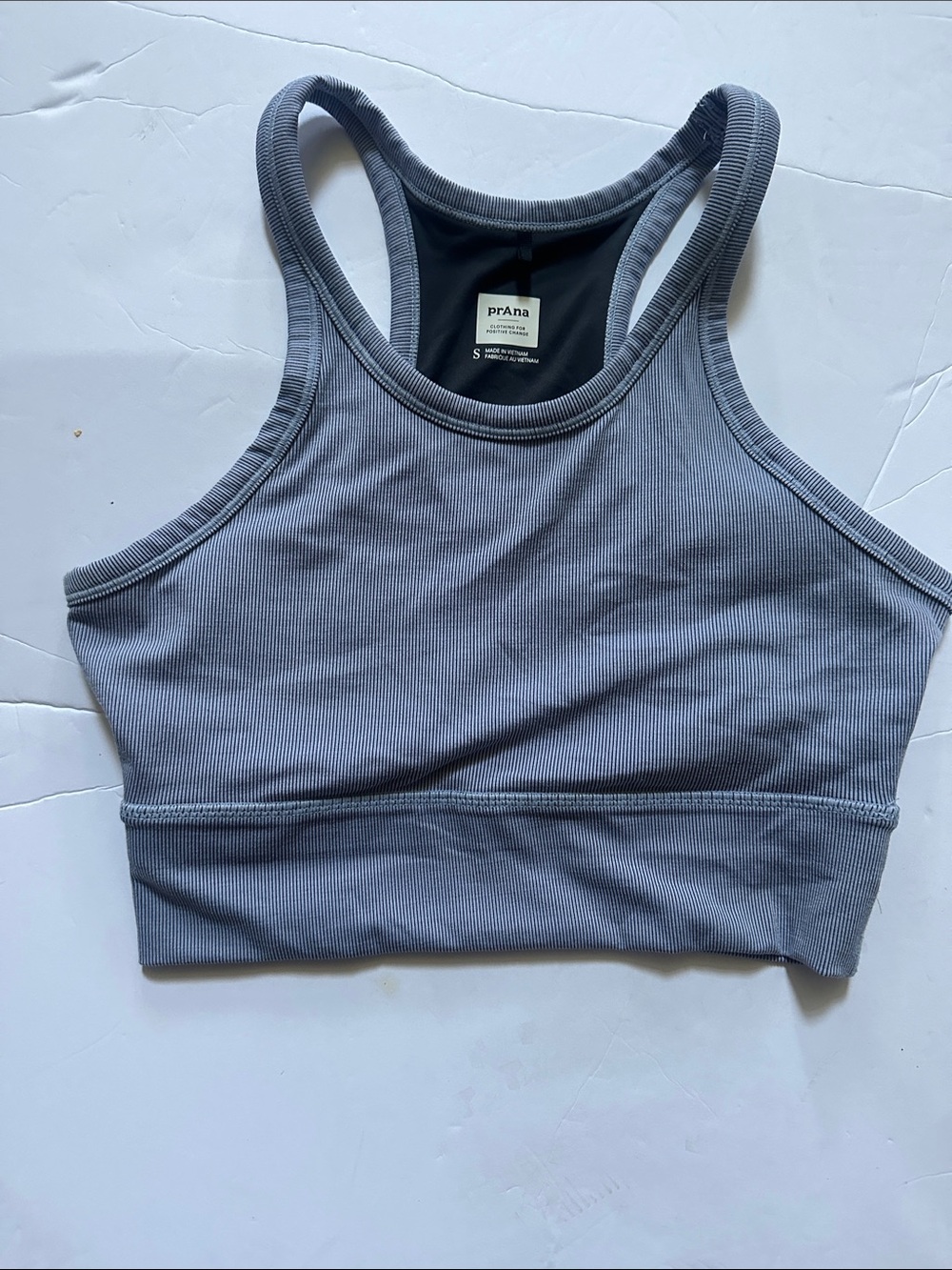 Prana Ribbed Racerback Sports Bra